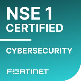 NSE 1 Certified in Cybersecurity badge
